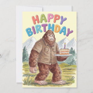 Funny Happy Birthday BigFoot Sasquatch Einladung