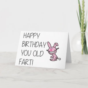 Funny Happy Birthday card - Alte Furz Karte