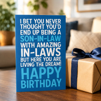 Funny Happy Birthday Card für Schwiegersohn Einladung