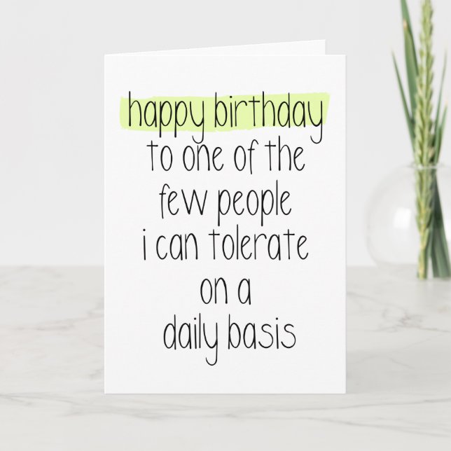 Funny Happy Birthday Card Karte (Vorderseite)