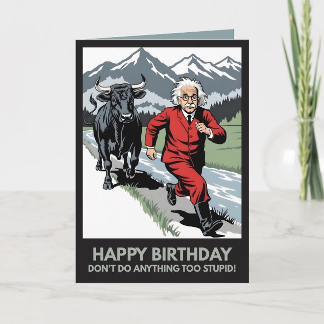 Funny Happy Birthday Card Karte (Vorderseite)