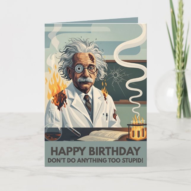 Funny Happy Birthday Card Karte (Vorderseite)