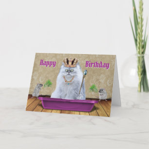 Funny Happy Birthday Cat Litter Joke Zitat Karte