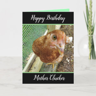 Funny Happy Birthday Chicken Karte