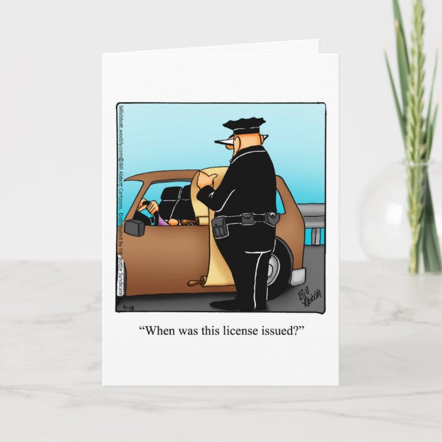 Funny Happy Birthday Grußkarte Karte (Vorderseite)