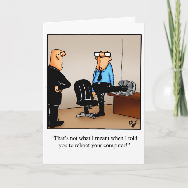 Funny Happy Birthday Grußkarte Karte (Vorderseite)