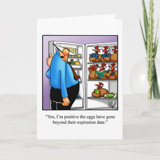 Funny Happy Birthday Grußkarte Karte (Vorderseite)