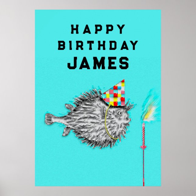 Funny Happy Birthday Party Poster (Vorne)