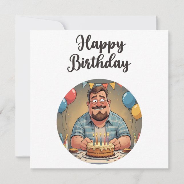 Funny Happy Birthday Vater Karte (Vorderseite)