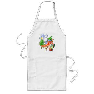 Funny Happy Christmas Spicy Chili Designed Lange Schürze