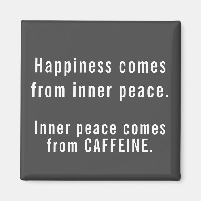 Funny Happy Coffein Definition Magnet (Vorne)