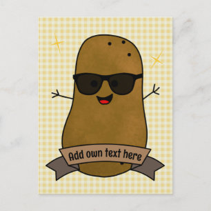Funny Happy Cool Potato Personalisiert Postkarte