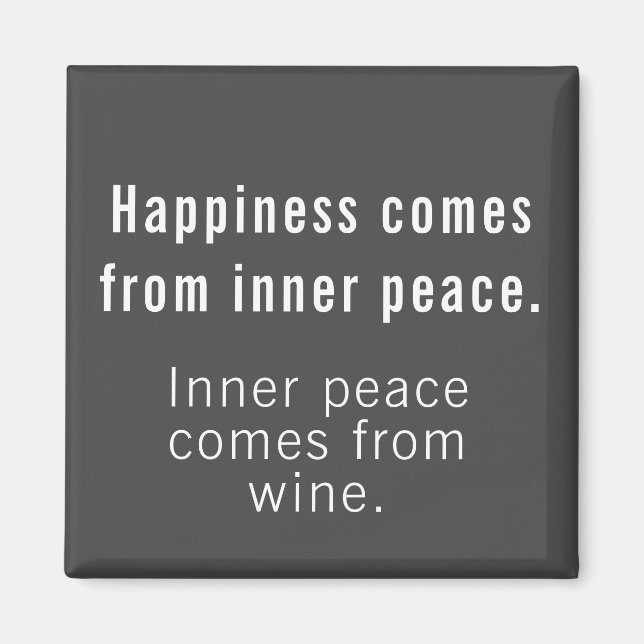 Funny Happy Definition Grau und Weiß Magnet (Vorne)