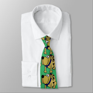 Funny "Happy Dog" Trendy Modern Men's Krawatte