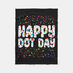 Funny Happy Dot Day Polka Dot Art Students Kids Gi Fleecedecke