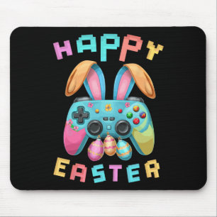 Funny Happy Easter Bunny Gaming Controller Gamer B Mousepad