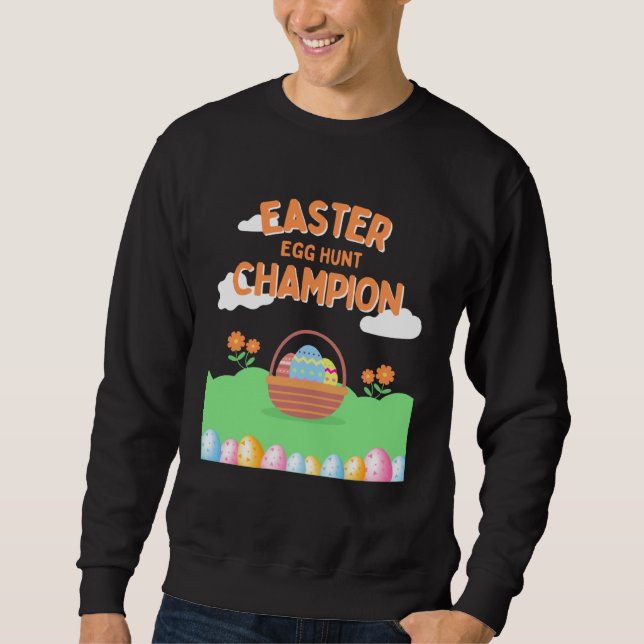 Funny Happy Easter Egg Hunt Cute Bunny Ears Sister Sweatshirt (Vorderseite)