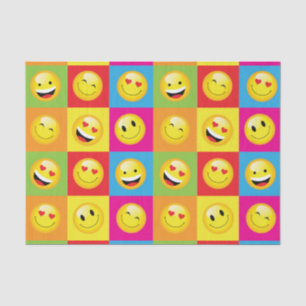 Funny Happy Emoji Smilie Faces Kids Party Paper Seidenpapier