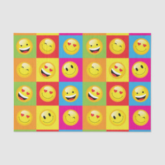 Funny Happy Emoji Smilie Faces Kids Party Paper Seidenpapier