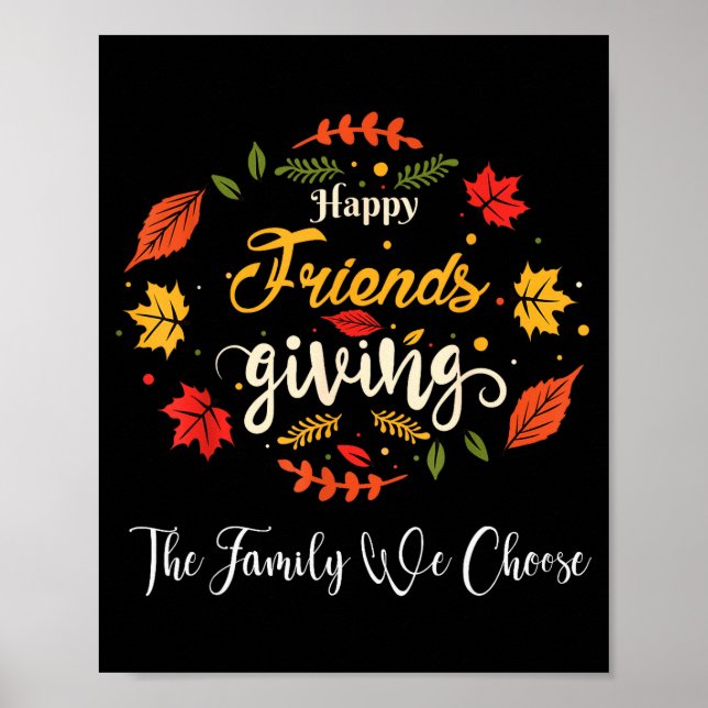 Funny Happy Friendsgiving Turkey Friends Giving  Poster (Vorne)