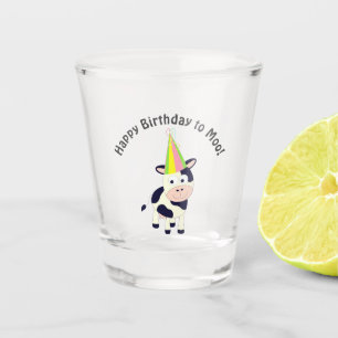 Funny Happy Geburtstag bis Moo Niedliches Party Ku Schnapsglas
