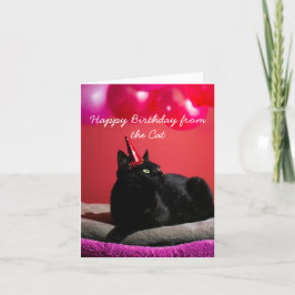 Funny Happy Geburtstag von der Katze Feiertagskarte