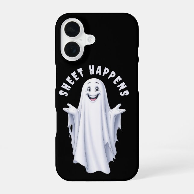 Funny Happy Ghost Phone Case iPhone 16 Hülle (Rückseite)