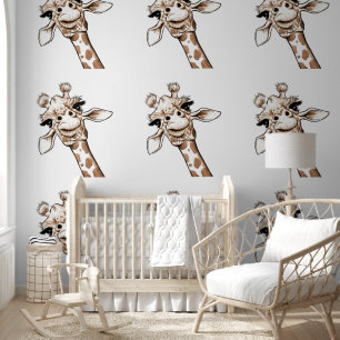 Funny Happy Giraffe Tapete