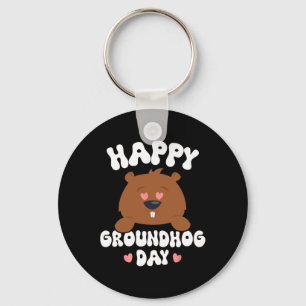 Funny Happy Groundhog Day 2025 3 Schlüsselanhänger