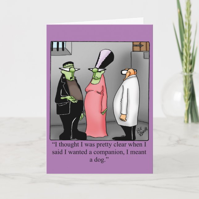 Funny Happy Halloween Grußkarte Karte (Vorderseite)