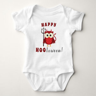 Funny Happy Halloween Owl Devil Trick oder Treat Baby Strampler