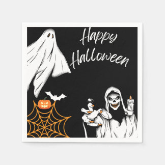 Funny Happy Halloween Serviette