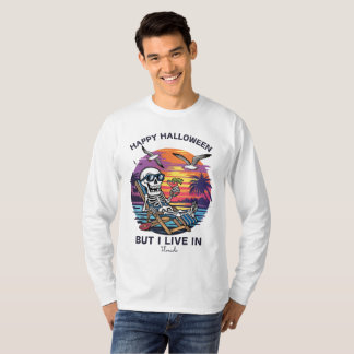 Funny Happy Halloween zu heiß, aber ich lebe in Fl T-Shirt
