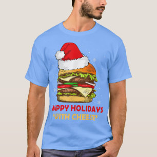 Funny Happy Holidays mit Käsegeschenken Weihnachte T-Shirt