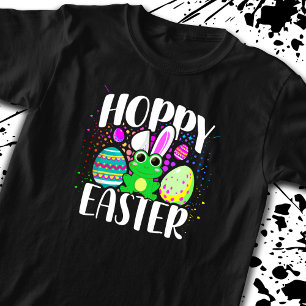 Funny Happy Hoppy Ostereier Niedlich Frosch Bunny T-Shirt