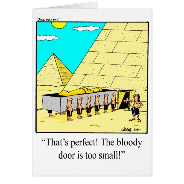 Funny Happy King Tut Day Card (Vorne)
