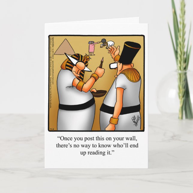 Funny Happy King Tut Day Card Karte (Vorderseite)