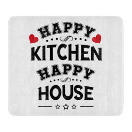 Funny Happy Kitchen Happy House Schneidebrett