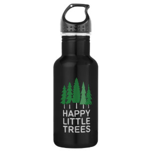 Funny Happy Little Trees Gifts Camping Edelstahlflasche