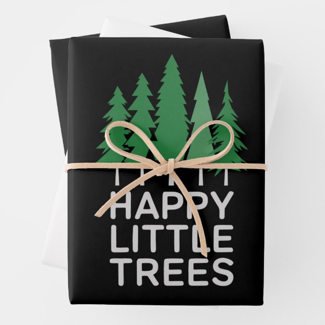 Funny Happy Little Trees Gifts Camping Geschenkpapier Set (Beispiel)