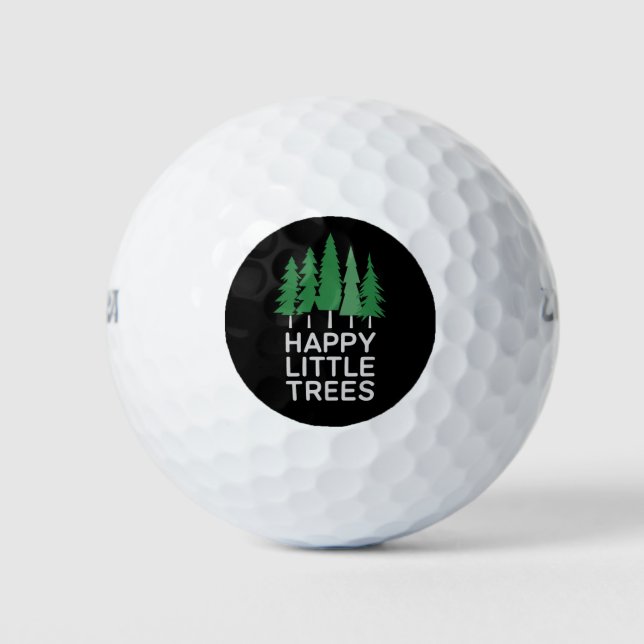 Funny Happy Little Trees Gifts Camping Golfball (Vorderseite)