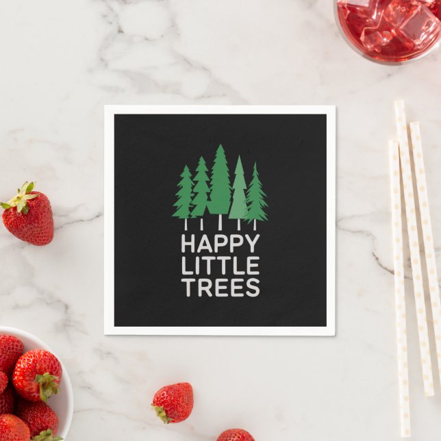 Funny Happy Little Trees Gifts Camping Serviette (Beispiel)