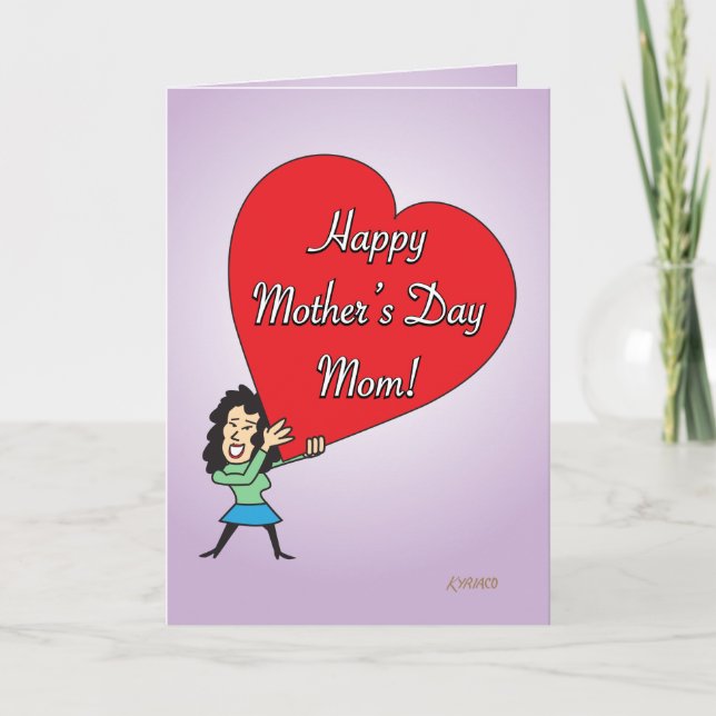 Funny Happy Mother's Day Card von Tochter 3 Karte (Vorderseite)