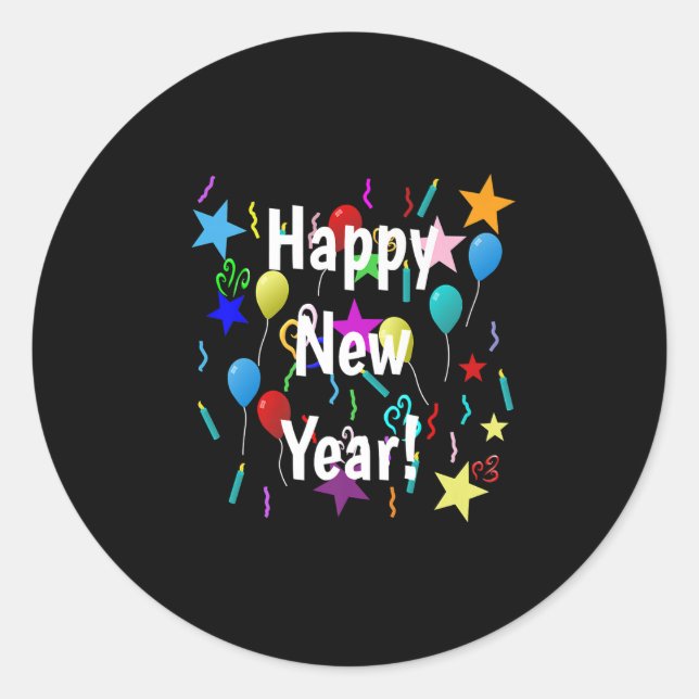 Funny Happy New Year Eve 2023 Party Decorations Ce Runder Aufkleber (Vorderseite)