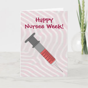 Funny Happy Nurses Week Injektion Dankeschön Karte