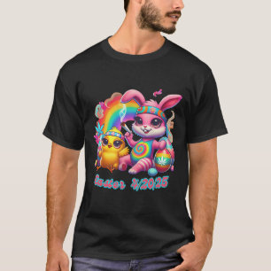 Funny Happy Oaster Bunny Chick Rauchen Weed T-Shirt