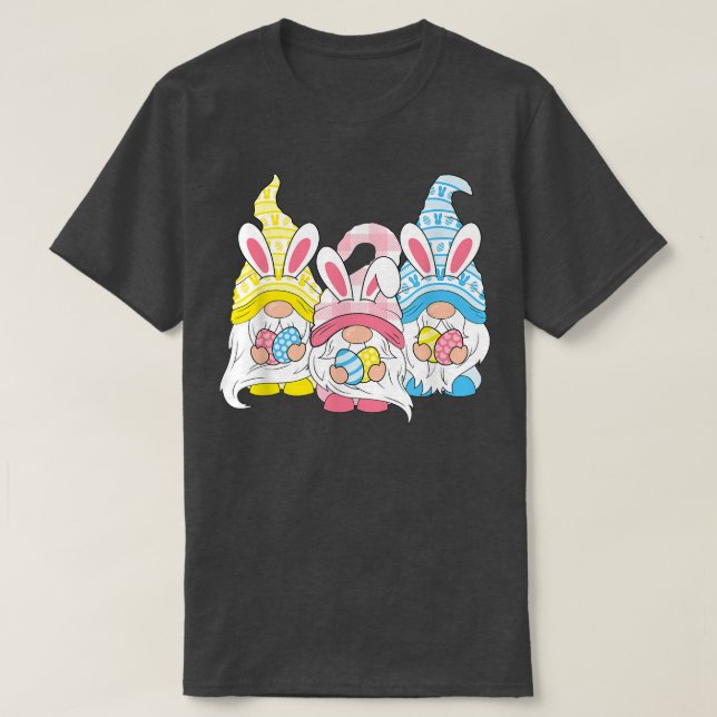 Funny Happy Oaster Gnomes Ostereier Bunny Gnome  T-Shirt (Design vorne)