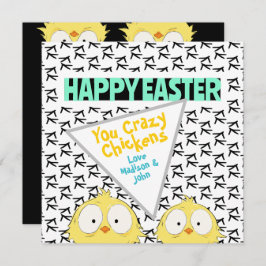 Funny "Happy Oaster You Crazy Chickens" | Ostern Feiertagskarte