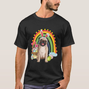 Funny Happy Ostereier Bunny Mops Dog Lovers Costu T-Shirt