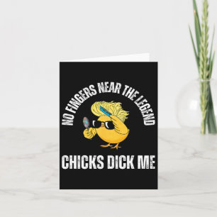 Funny Happy Ostertag Chicks Dig Me for Men Women Karte